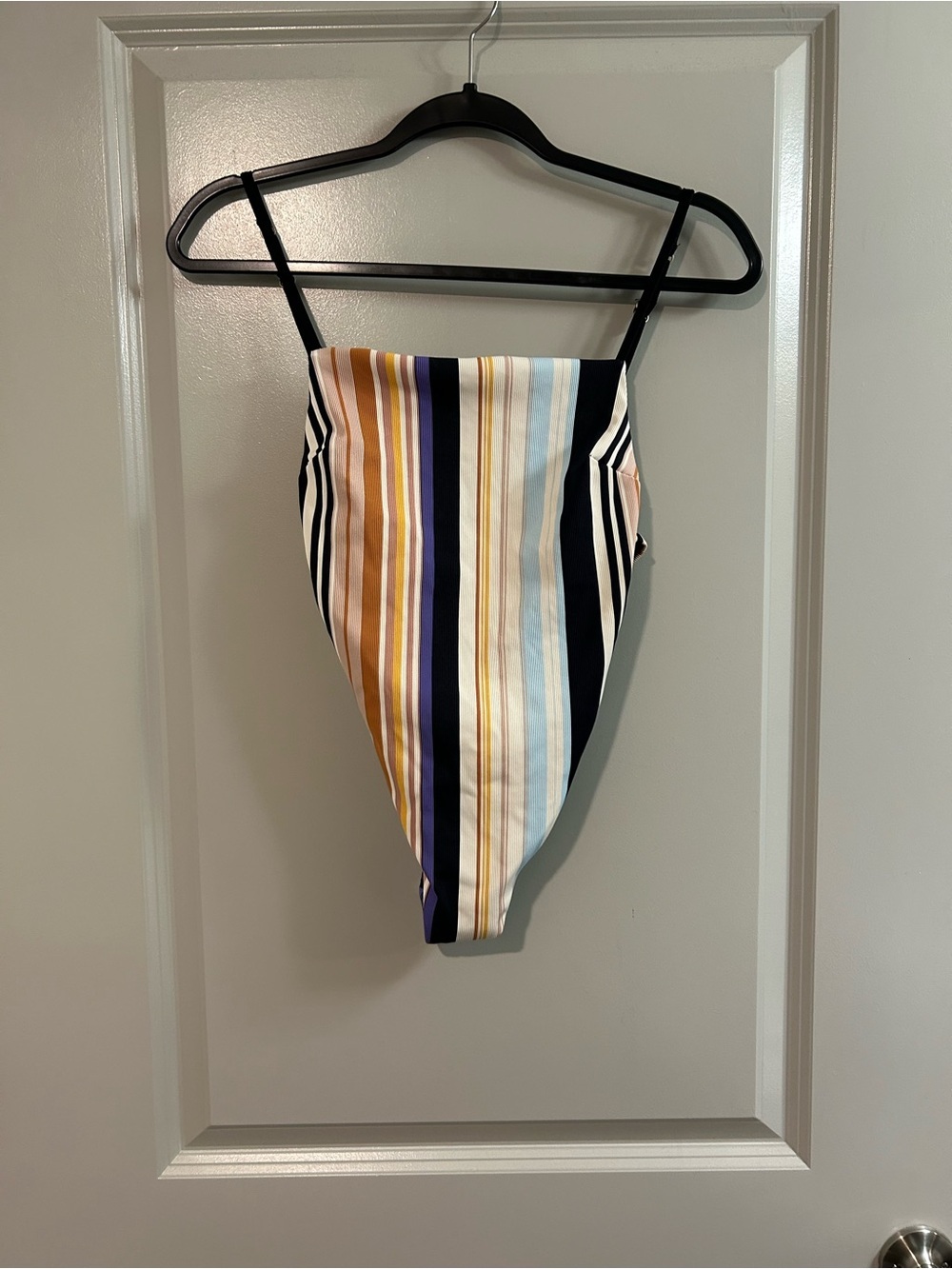 Vitamin A Women’s Tie Back Multicolor Vertical Stripe One-Piece Swimsuit